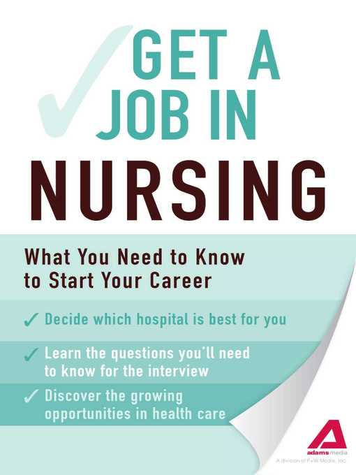 Title details for Get a Job . . . in Nursing by Adams Media - Available